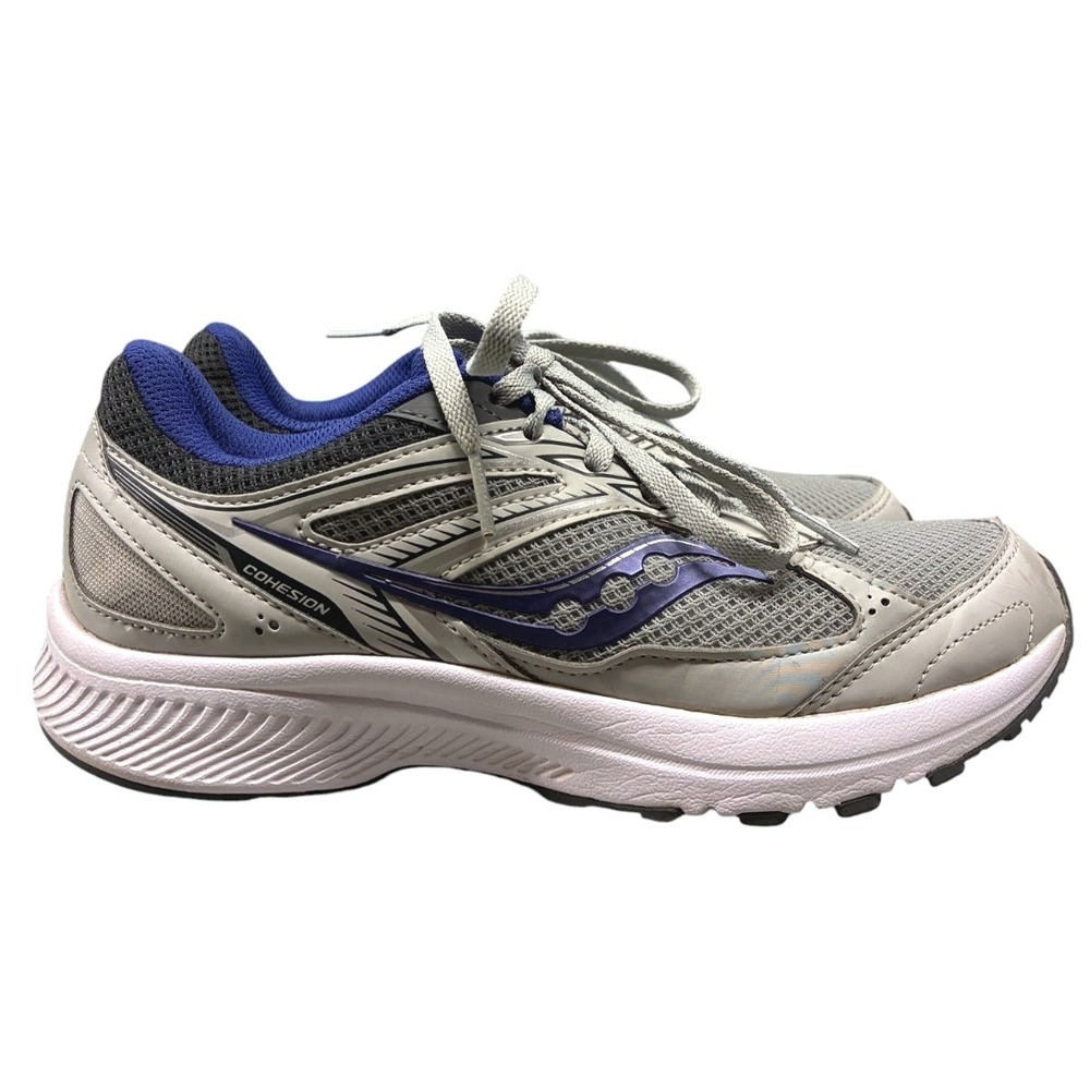 Saucony Cohesion Running Shoes Womens 8.5 Gray Mesh Athletic Walking Sneaker